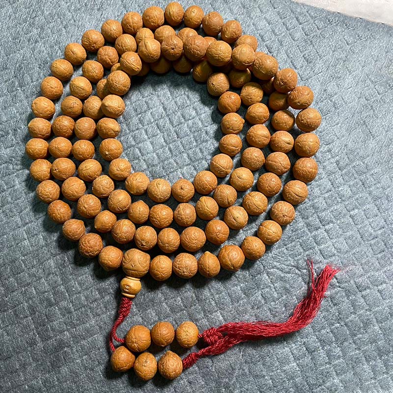 Fortune Jewel 108 Mala Beads Nepal Bodhi Seed Luck Wealth Tassel Bracelet