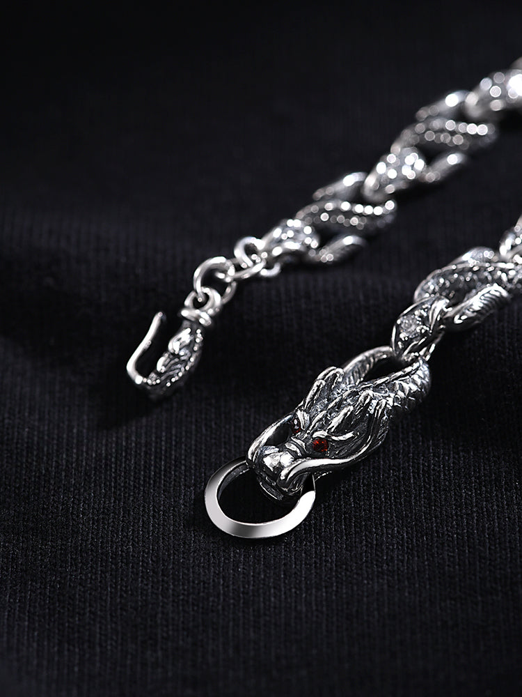 Buddha3bodhi S925 Silver Bracelet Dragon Bone Bracelet