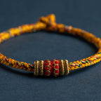 Fortune Jewel Tibet Handmade Chinese Zodiac Natal Buddha Luck Strength Braided String Bracelet