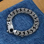 Fortune Jewel Vintage Tang Dynasty Flower Design Carved Luck Bracelet