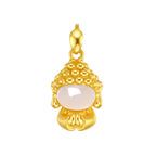 Fortune Jewel White Jade Buddha Success Pendant Necklace