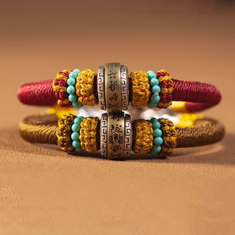 Fortune Jewel Handmade Tibetan Amulet King Kong Knot Luck Protection Braided Bracelet