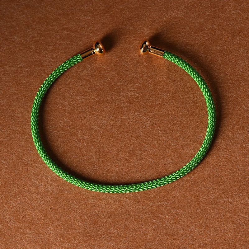 Fortune Jewel Simple Design Handmade Luck Braid String Cuff Bracelet