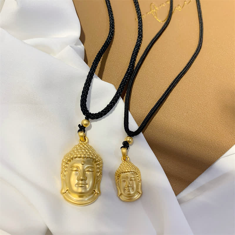 Fortune Jewel Gold Buddha Copper Wealth Necklace Pendant Fortune Jewel