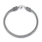 Fortune Jewel Vintage Dragon Keel Braided Twisted Design Wealth Buckle Bracelet