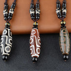 Fortune Jewel Nine-Eye Dzi Bead Wealth Protection Necklace