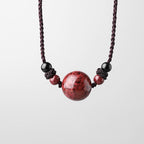 Fortune Jewel Natural Cinnabar Stones Bead Blessing Necklace Pendant