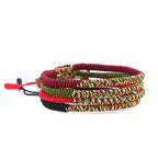 Fortune Jewel Tibetan Handmade Multicolor King Kong Knot Luck Strength Braided Bracelet