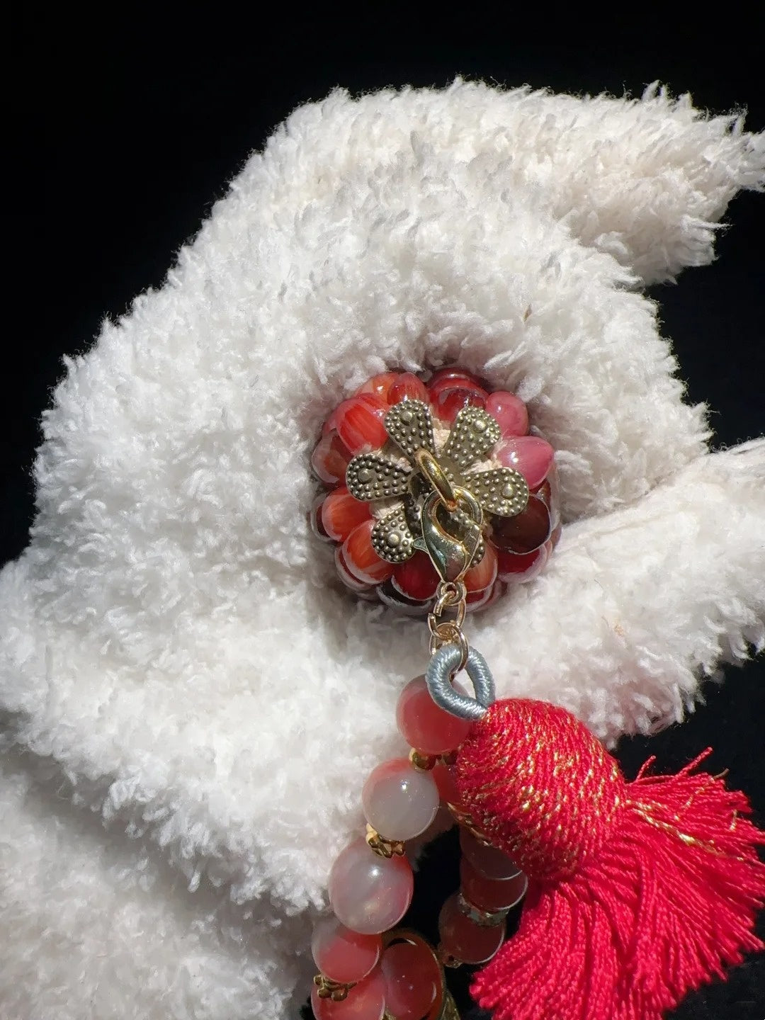 Summer Flame Red Natural Corn Ornament for Fidgeting