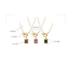 Fortune Jewel Pearl Zircon Wealth Charm Necklace Pendant