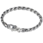 Fortune Jewel 925 Sterling Silver Tibet Om Mani Padme Hum Double Dorje Vajra Twisted Design Peace Love Bracelet
