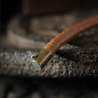 Fortune Jewel Retro Leather Luck Healing Copper Magnetic Buckle Bracelet