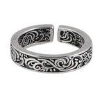 Fortune Jewel Tang Dynasty Flower Design Copper Luck Adjustable Ring