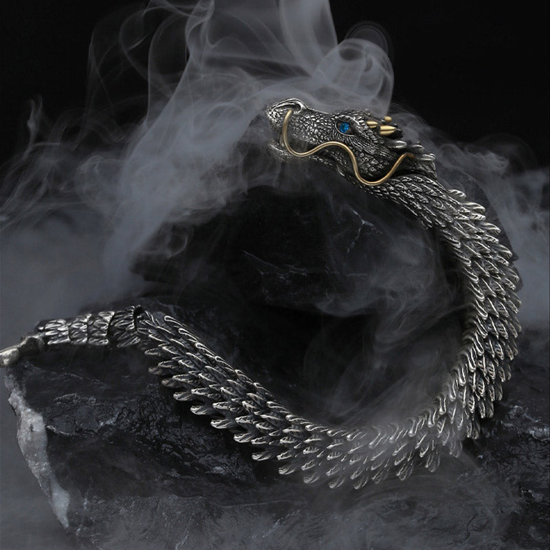Fortune Jewel Nordic Dragon Handmade Amulet Luck Protection Chain Bracelet Fortune Jewel