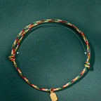 Fortune Jewel Auspicious Fu Character Peace And Joy Luck Handmade Multicolored Child Adult Bracelet