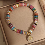 Fortune Jewel Various Crystal Peace Buckle Auspicious Bracelet