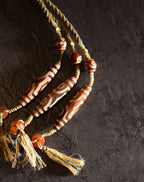 Charm Dzi Beads Necklace Tibetan Hand-Woven Dzi Stone Beads