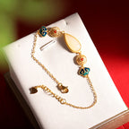 Fortune Jewel 925 Sterling Silver Hetian White Jade Water Drop Chain Necklace Pendant Bracelet