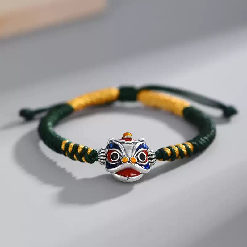 Fortune Jewel Handmade Dancing Lion Luck Braided String Bracelet