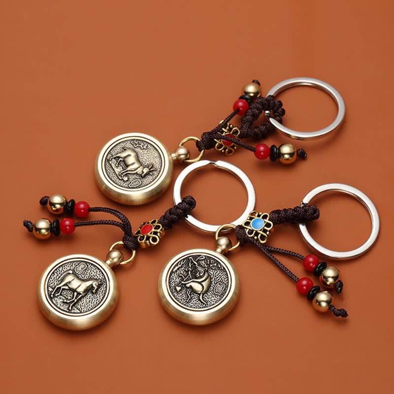 Fortune Jewel 12 Chinese Zodiac Blessing Wealth Fortune Keychain