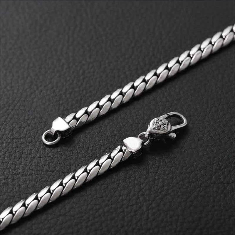Fortune Jewel Double Dorje Vajra Strength Punk Copper Chain Bracelet Necklace