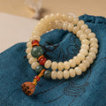 Fortune Jewel Bodhi Seed Lotus Pod Charm Peace Double Wrap Bracelet