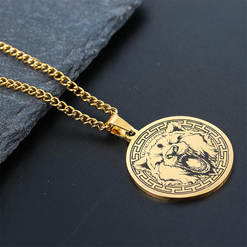 Fortune Jewel Animal Titanium Steel Chain Necklace Protection Pendant