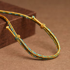 Fortune Jewel Colorful String Copper Wealth Necklace Pendant