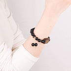 Fortune Jewel Ebony Wood Scripture Engraved Peace Bracelet