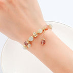 Fortune Jewel Colorful Rutilated Quartz Cat Eye Zircon Auspiciousness Bead Bracelet