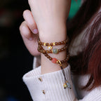 Fortune Jewel Jade Butterfly Gourd Prosperity Luck Bracelet Necklace