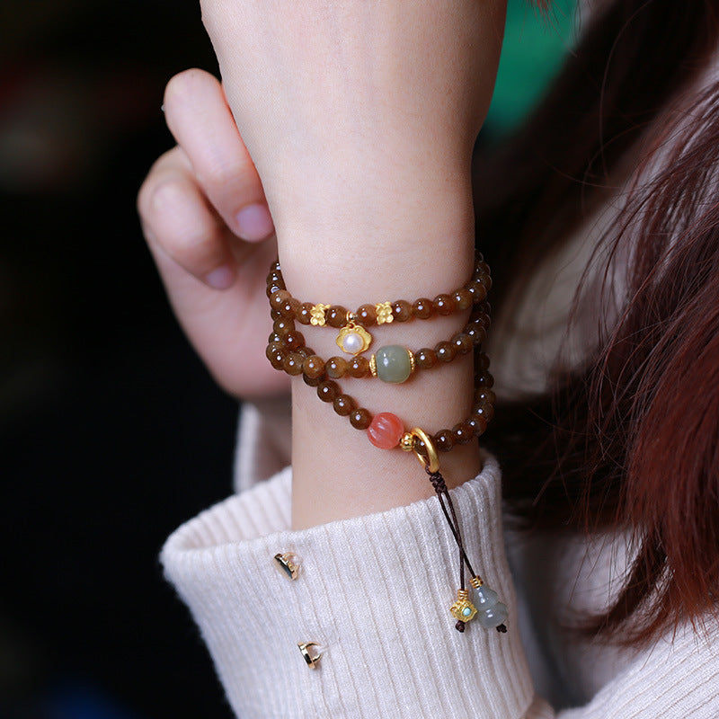 Fortune Jewel Jade Butterfly Gourd Prosperity Luck Bracelet Necklace