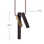 Fortune Jewel Zen Circle Ebony Wood Enlightenment Necklace Pendant Fortune Jewel