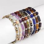 Fortune Jewel Natural Crystal Amethyst Tiger Eye Spiritual Balance Bracelet
