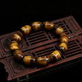 Fortune Jewel Natural Tiger Eye Stone Integrity Willpower Bracelet