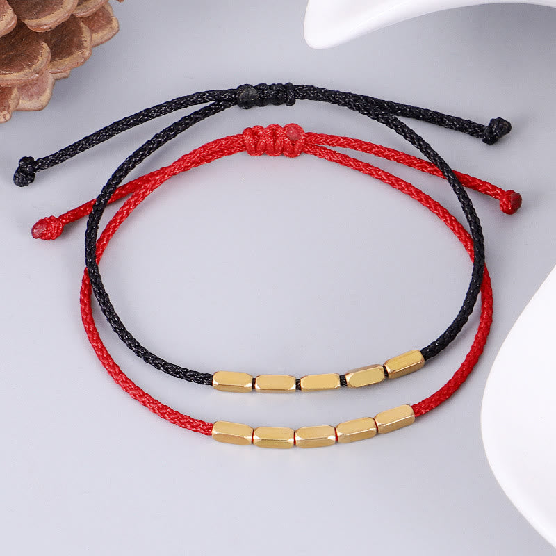 Fortune Jewel Handcrafted Copper Bead Protection Braided String Bracelet