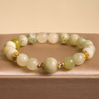 Fortune Jewel Green Grape Color Jade Abundance Bracelet