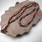 Fortune Jewel Nine-Eye Dzi Bead Red Agate Wealth Health Necklace