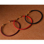 Fortune Jewel Simple Design Handmade Luck Braid String Cuff Bracelet
