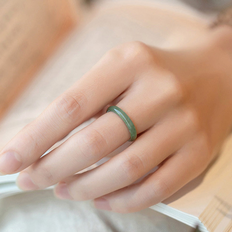 Fortune Jewel Natural Jade Prosperity Abundance Ring