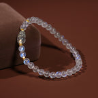 Fortune Jewel 925 Sterling Silver Plated Gold Natural Moonstone PiXiu Healing Bracelet