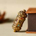 Fortune Jewel Tibet Green Sandalwood Rosewood Om Mani Padme Hum Lotus Positive Soothing Necklace Pendant Fortune Jewel
