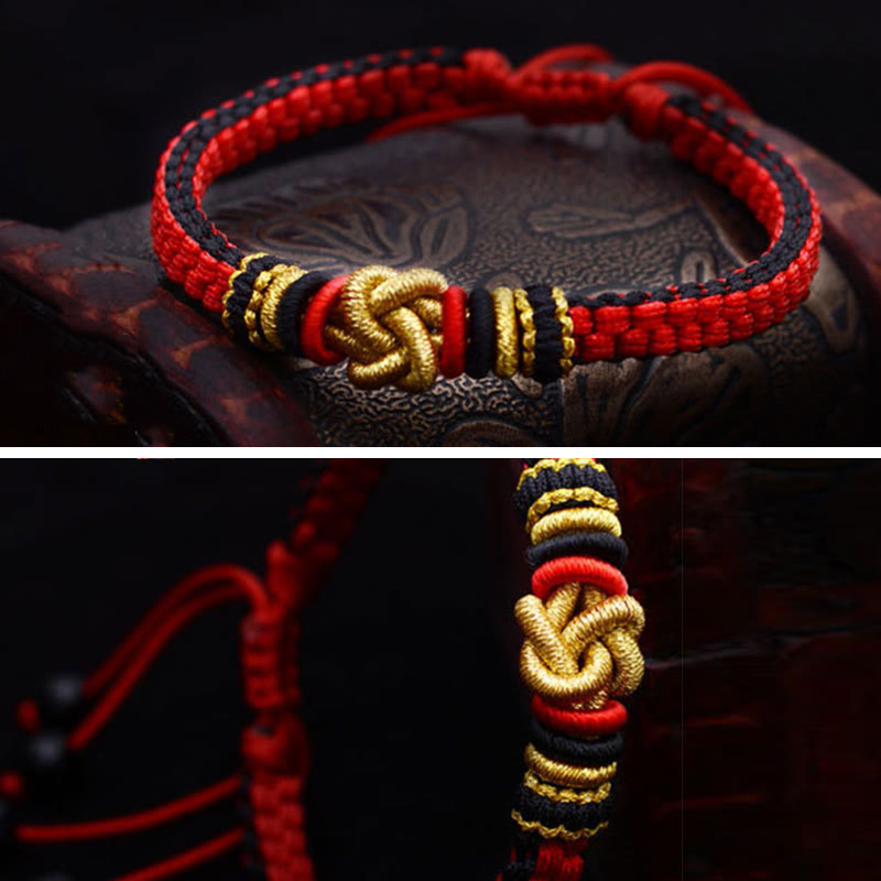 Fortune Jewel Colorful Rope True Love Knot Luck Handmade Bracelet