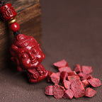 Fortune Jewel Chinese Zodiac Natal Buddha Natural Cinnabar Amulet Keep Away Evil Spirits Necklace Pendant