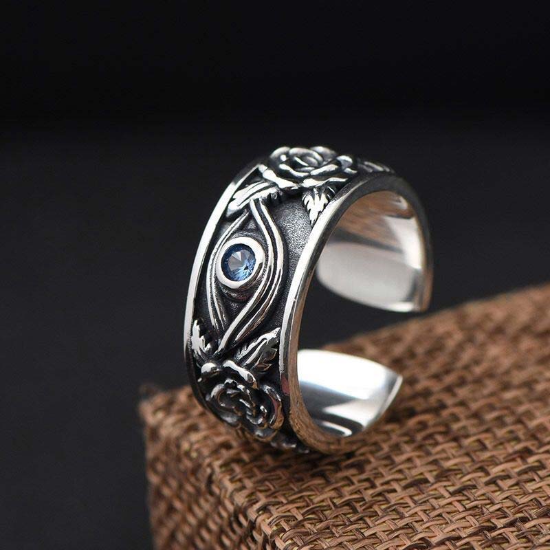 Fortune Jewel Eye Of Horus Crystal Protection Adjustable Ring