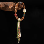 Fortune Jewel Lightning Strike Wood Bodhi Seed Cat Paw Claw Auspiciousness Protection Tassel Bracelet