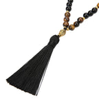 Fortune Jewel Tibetan Green Jasper Protection Mala Bracelet