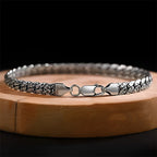 Fortune Jewel Simple Dotted Texture Design Copper Luck Buckle Bracelet