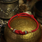 Fortune Jewel Red String Jade Luck Fortune Knot Braided Couple Bracelet