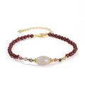 Fortune Jewel Garnet Jade Tourmaline Bead Passion Bracelet